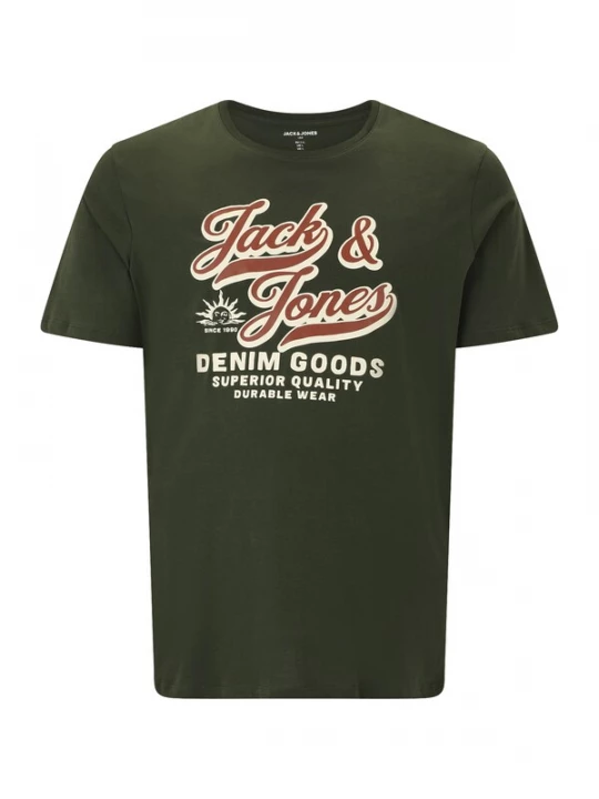 Foto van product Jack & Jones Plus Shirt groen / donkeroranje / wit