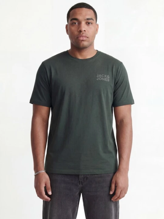 Foto van product Jack & Jones Plus Shirt 'JJECorp' grijs / donkergroen