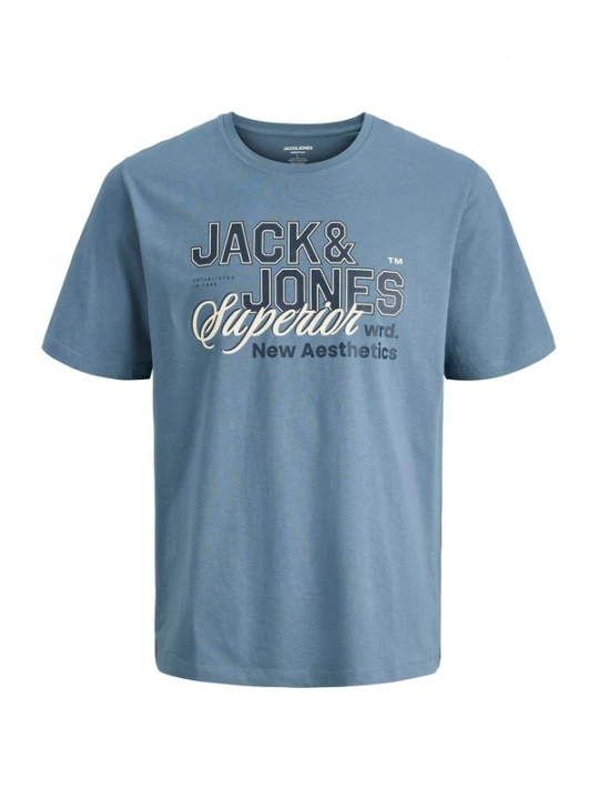 Foto van product Jack & Jones Plus Shirt 'JJElogo' lichtbeige / marine / opaal