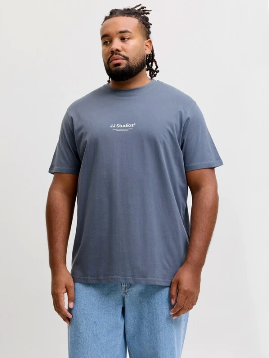 Foto van product Jack & Jones Plus Shirt 'JJESoho' basaltgrijs / wit