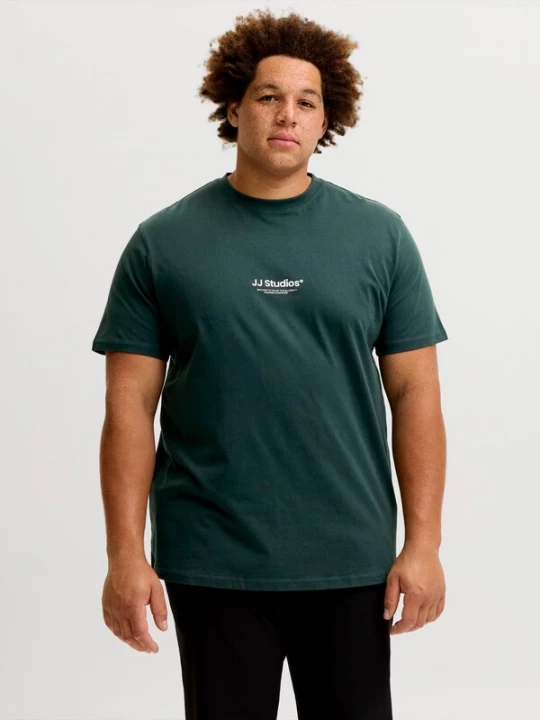 Foto van product Jack & Jones Plus Shirt 'JJESoho' donkergroen / wit