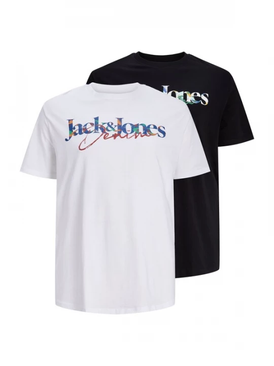 Foto van product Jack & Jones Plus Shirt 'JJTom' enziaan / bordeaux / zwart / wit
