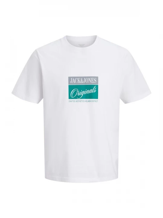 Foto van product Jack & Jones Plus Shirt 'JORHyeres' grijs / smaragd / wit