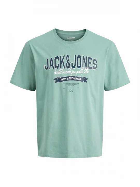 Foto van product Jack & Jones Plus Shirt nachtblauw / mintgroen / wit