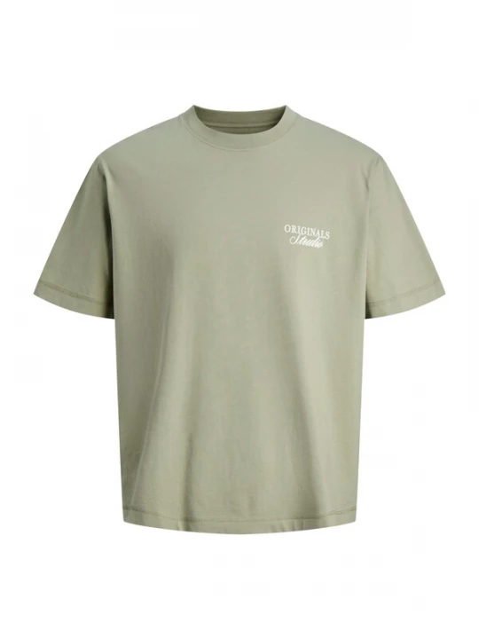 Foto van product Jack & Jones Plus Shirt olijfgroen / offwhite