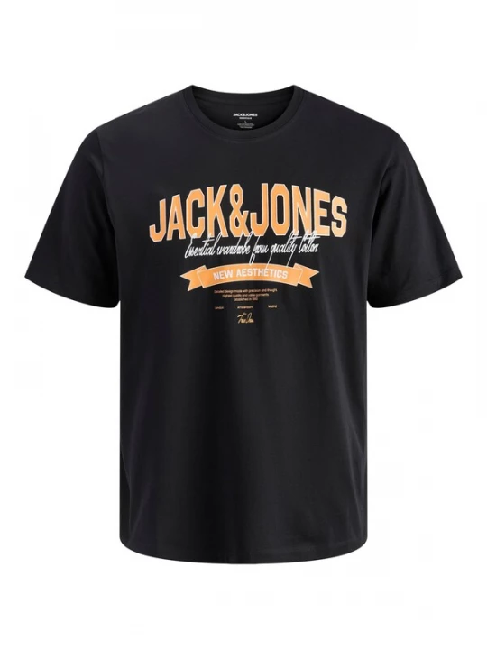 Foto van product Jack & Jones Plus Shirt oranje / zwart / wit