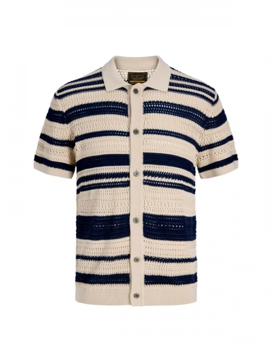 Foto van product Jack & Jones Premium Gebreid vest 'Bluhamilton' beige / blauw