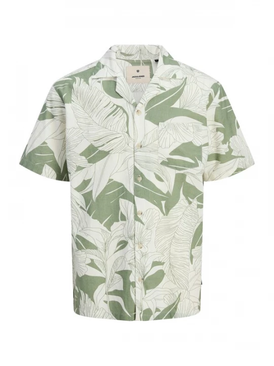 Foto van product Jack & Jones Premium Overhemd 'JPRBahamas' olijfgroen / pastelgroen / wit