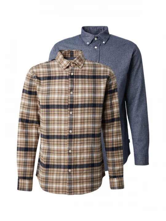 Foto van product Jack & Jones Premium Overhemd 'JPRBLUBARKLEY' beige / navy / wit