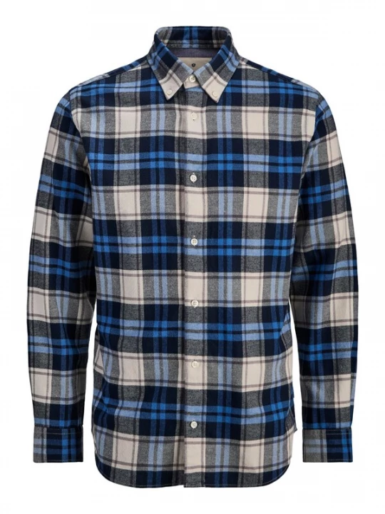 Foto van product Jack & Jones Premium Overhemd 'JPRBLUBarkley' blauw / nachtblauw / lichtgrijs