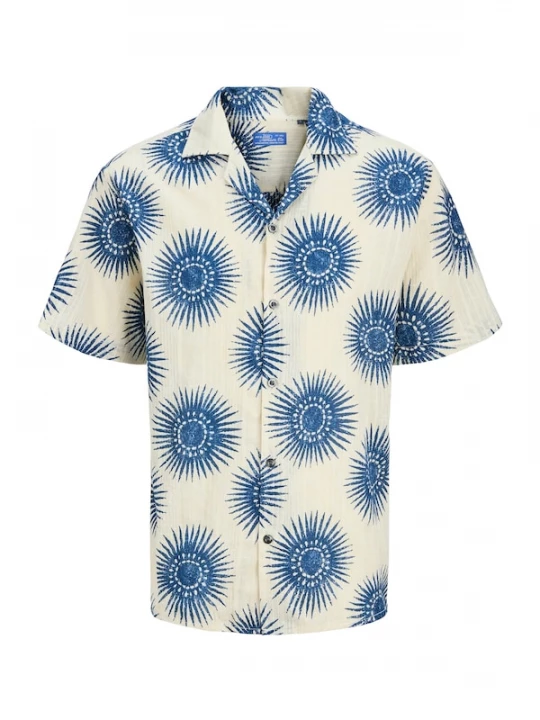 Foto van product Jack & Jones Premium Overhemd 'JPRBlubilbao' ecru / blauw