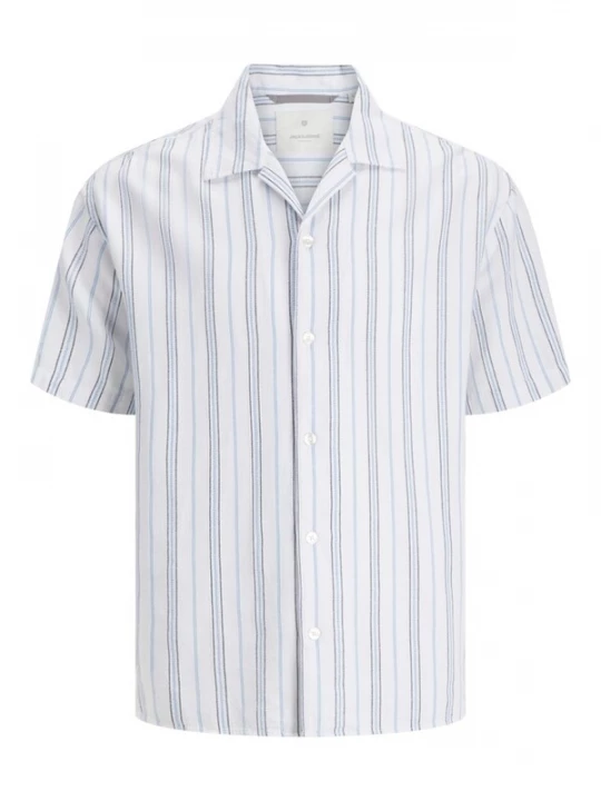 Foto van product Jack & Jones Premium Overhemd 'JPRCCMONTANA DOBBY' nachtblauw / royal blue / koningsblauw / wit