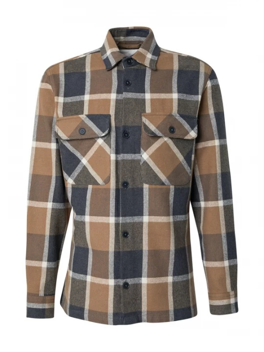 Foto van product Jack & Jones Premium Overhemd 'RAYLE' bruin / donkergrijs / wit