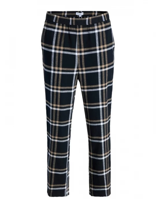 Foto van product JACK & JONES Pyjamabroek 'JACRimon' lichtbruin / zwart / wit