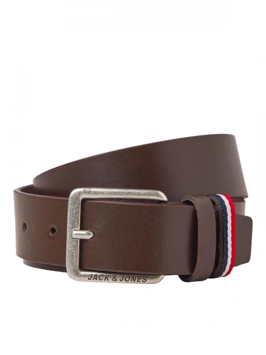 Foto van product JACK & JONES Riem 'Espo' navy / chocoladebruin / rood / wit