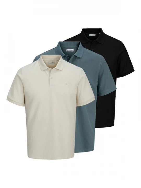 Foto van product JACK & JONES Shirt 'AUSTIN' cyaan blauw / zwart / wit