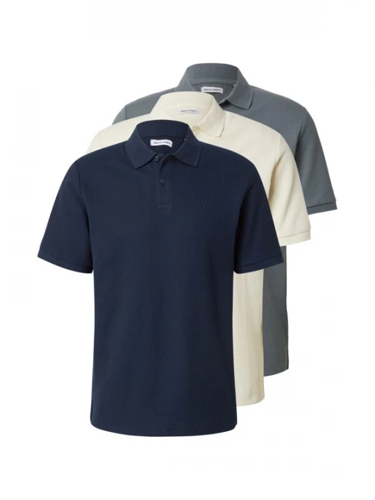 Foto van product JACK & JONES Shirt 'AUSTIN' nachtblauw / basaltgrijs / wit