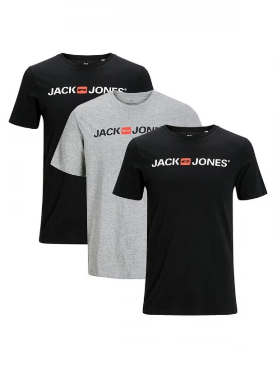 Foto van product JACK & JONES Shirt 'Basic' zwart gemêleerd
