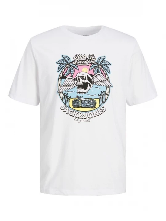 Foto van product JACK & JONES Shirt 'Beachbone' lichtblauw / pink / zwart / wit