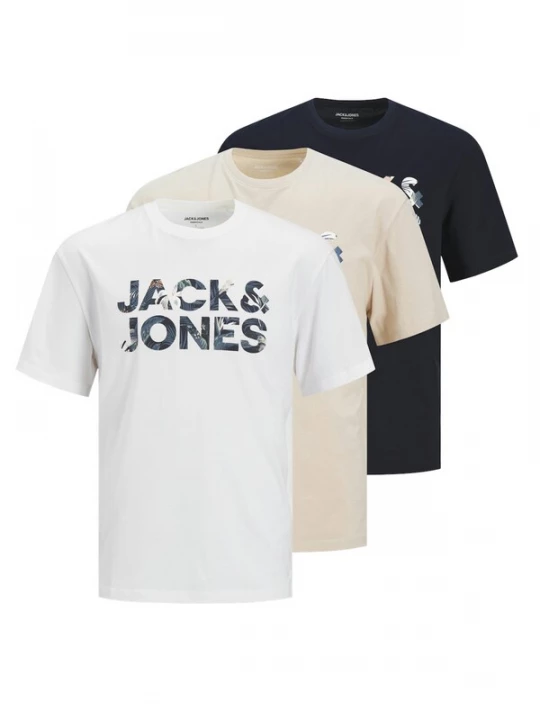 Foto van product JACK & JONES Shirt beige / zwart / wit