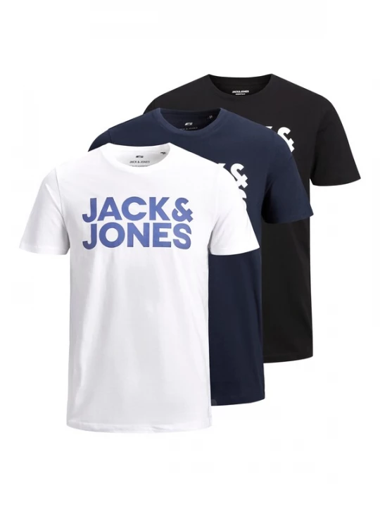 Foto van product JACK & JONES Shirt blauw / navy / zwart / wit
