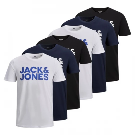 Foto van product JACK & JONES Shirt blauw / zwart / wit