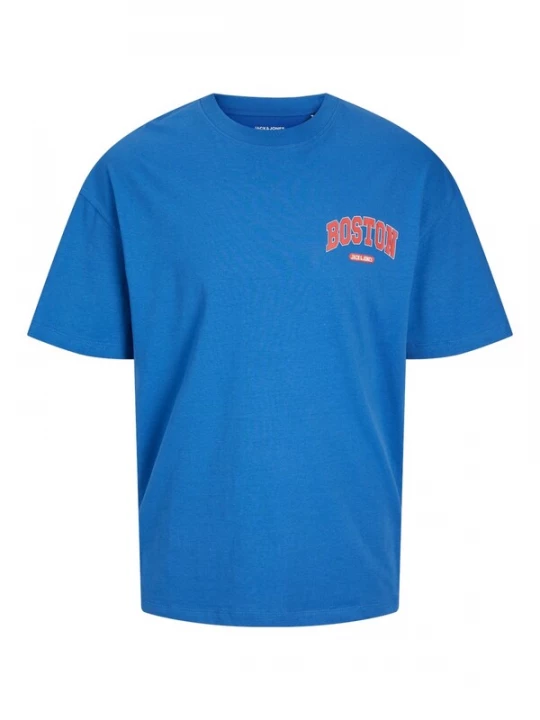 Foto van product JACK & JONES Shirt 'Bradley' blauw / knalrood / wolwit