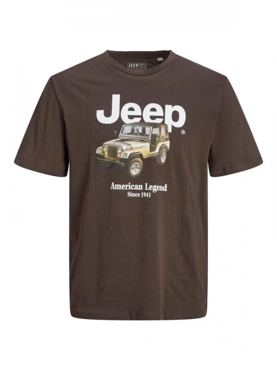 Foto van product JACK & JONES Shirt bruin / geel / wit