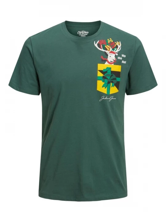 Foto van product JACK & JONES Shirt 'Christmas' geel / groen / rood / wit