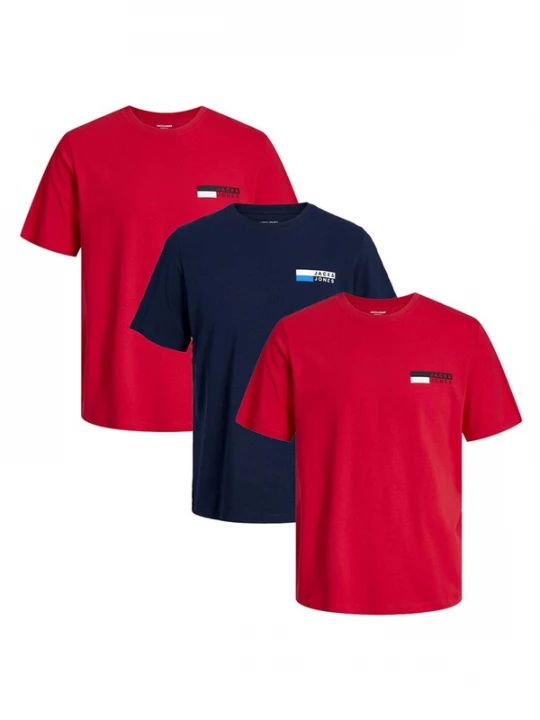 Foto van product JACK & JONES Shirt 'Corp' rood gemêleerd