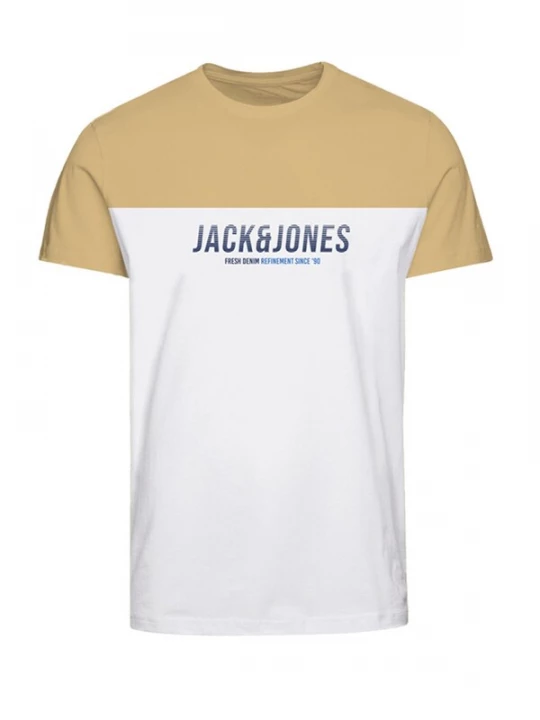 Foto van product JACK & JONES Shirt 'Dan Blocking' marine / royal blue / koningsblauw / honing / wit