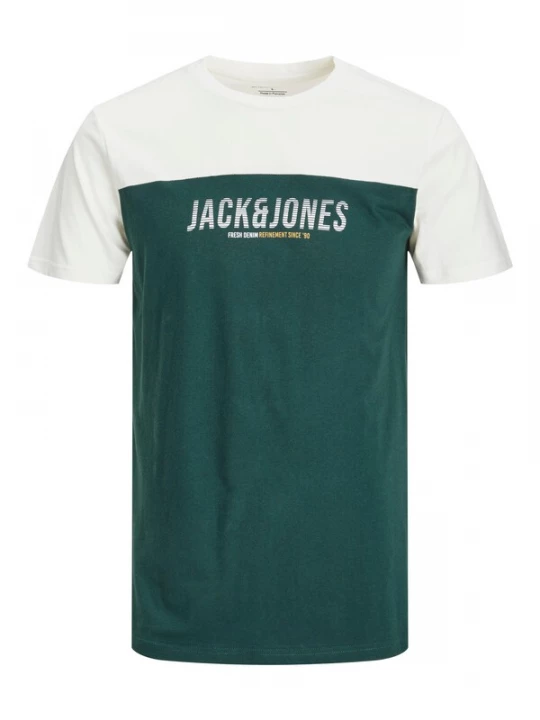 Foto van product JACK & JONES Shirt 'Dan' geel / smaragd / offwhite