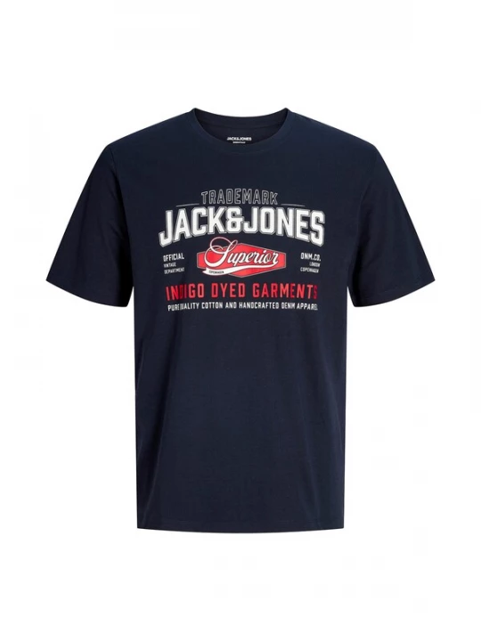 Foto van product JACK & JONES Shirt donkerblauw / grenadine / wit