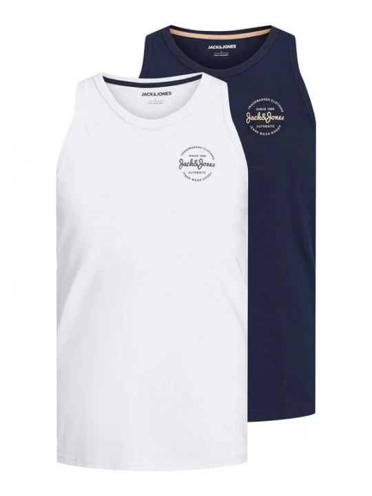 Foto van product JACK & JONES Shirt 'Forest' nachtblauw / wit