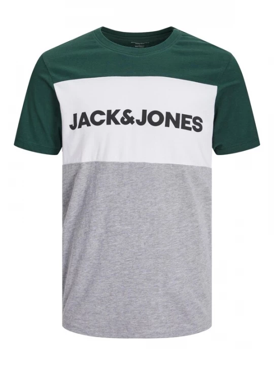 Foto van product JACK & JONES Shirt grijs gemêleerd / spar / zwart / wit