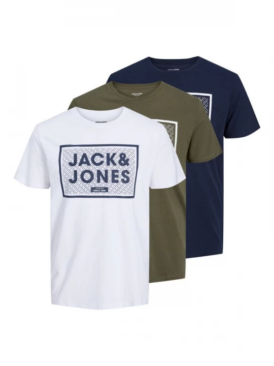 Foto van product JACK & JONES Shirt 'Harrison' marine / groen / wit