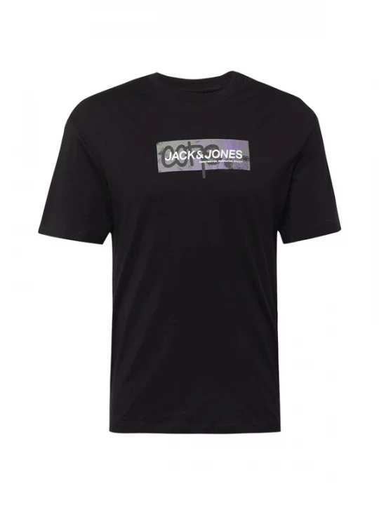 Foto van product JACK & JONES Shirt 'JCOAop' grijs / lila / zwart / wit