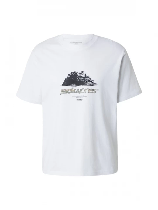 Foto van product JACK & JONES Shirt 'JCOBREEZE' brokaat / zwart / wit