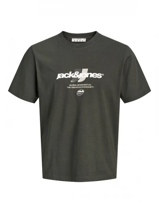Foto van product JACK & JONES Shirt 'JCOClub' greige / donkergroen / wit