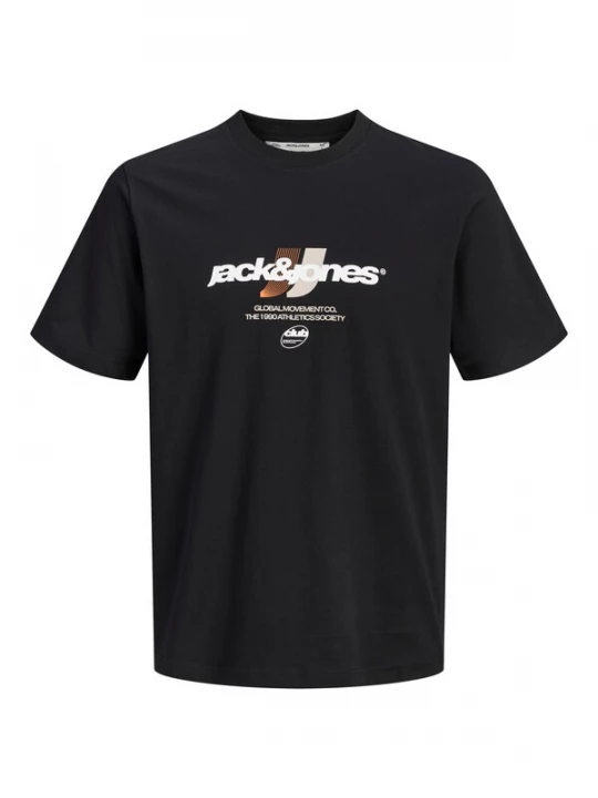 Foto van product JACK & JONES Shirt 'JCOClub' greige / oranje / zwart / wit