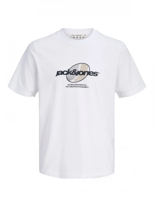 Foto van product JACK & JONES Shirt 'JCOClub' taupe / zwart / wit