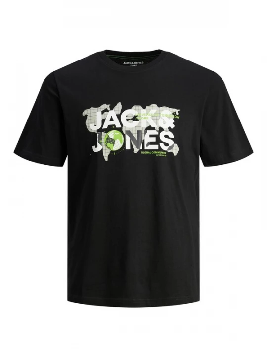 Foto van product JACK & JONES Shirt 'JCODust' grijs / lichtgroen / zwart / wit