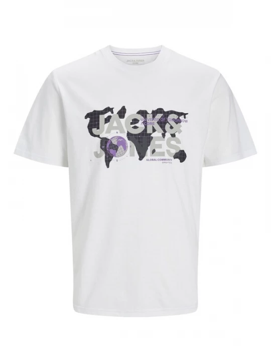 Foto van product JACK & JONES Shirt 'JCODust' grijs / lila / zwart / wit