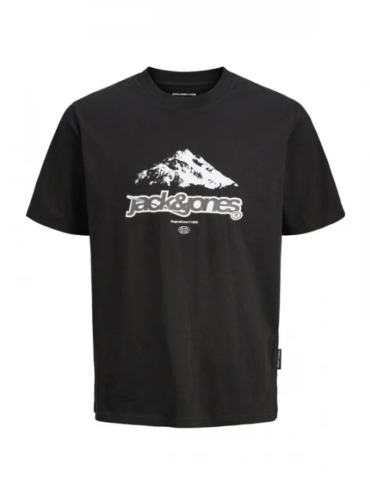 Foto van product JACK & JONES Shirt 'JCOFLARE' donkergrijs / zwart / wit