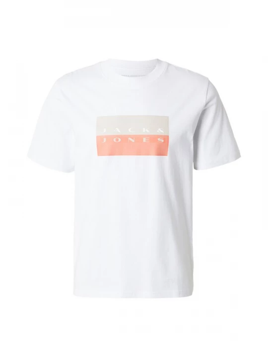 Foto van product JACK & JONES Shirt 'JCOFUSION' greige / koraal / wit