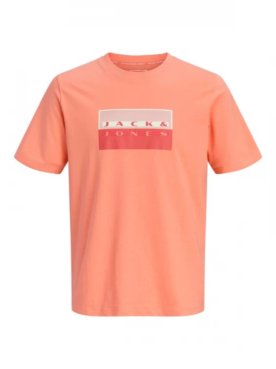 Foto van product JACK & JONES Shirt 'JCOFusion' koraal / bloedrood / wit