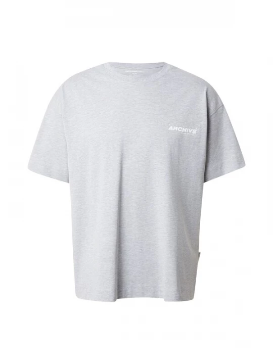 Foto van product JACK & JONES Shirt 'JCOMINERAL' grijs gemêleerd / donkerrood / wit