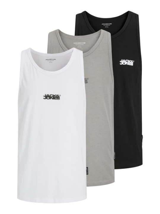 Foto van product JACK & JONES Shirt 'JCOSAGO' grijs / zwart / wit