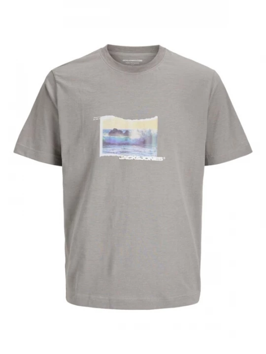 Foto van product JACK & JONES Shirt 'JCOSAGO PHOTO SLUB TEE' grijs