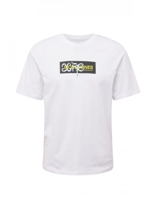 Foto van product JACK & JONES Shirt 'JCOSummer' citroen / zwart / wit